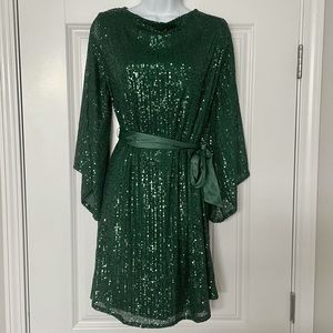 Women’s Emerald Green Sequin Dress size L